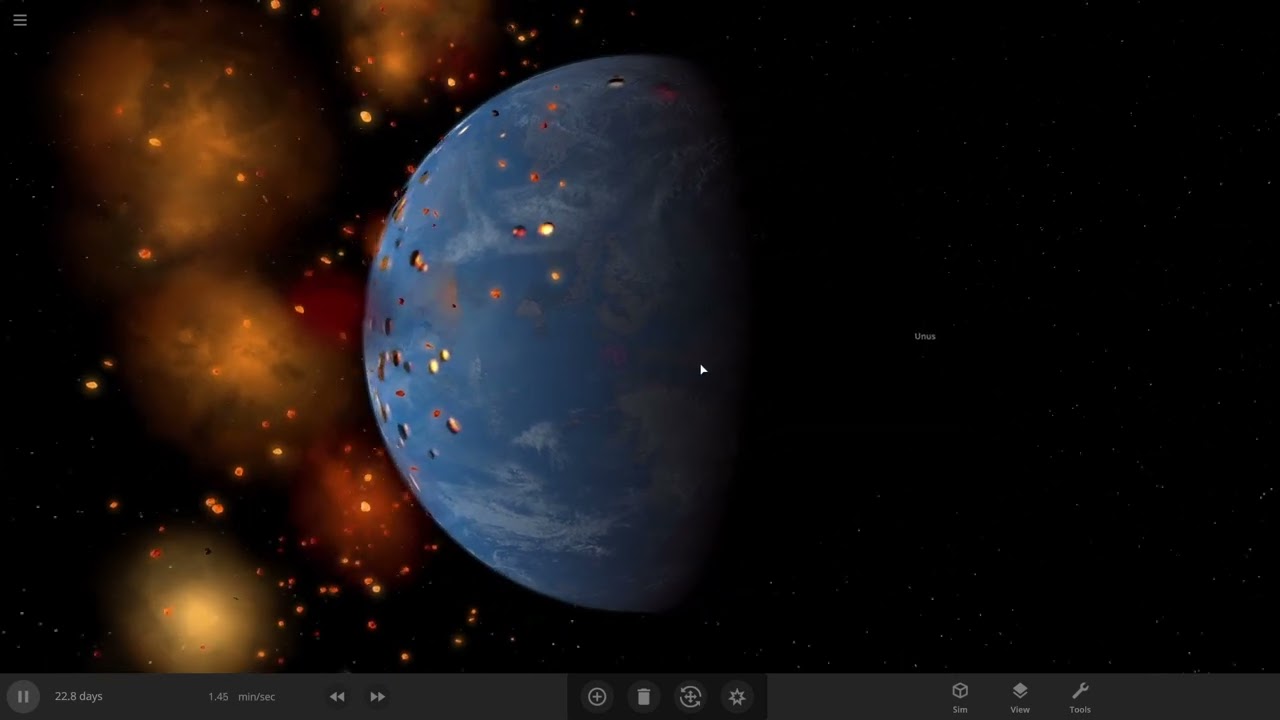 Messing around in universe sandbox