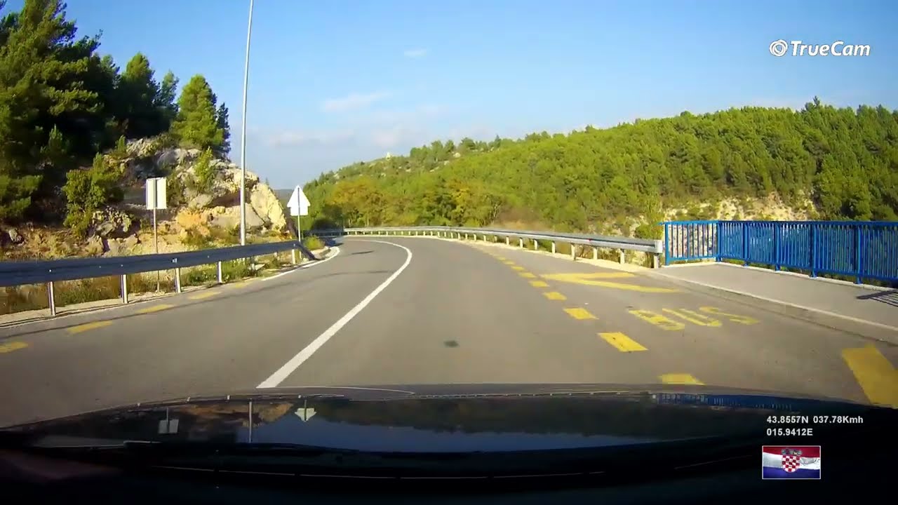 Driving from Dubravice (Šibenik-Knin County) until the turn for Visovac