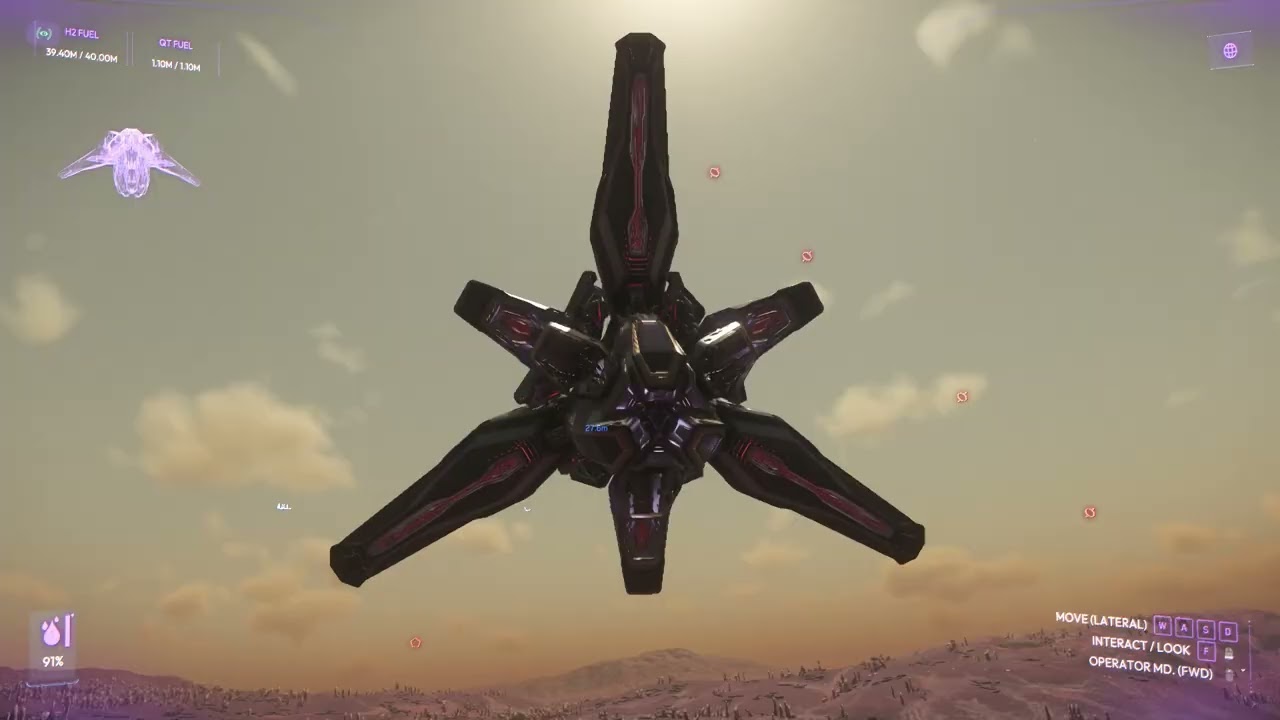 Star Citizen Gameplay - flying the Alien Ship ''Syulen''