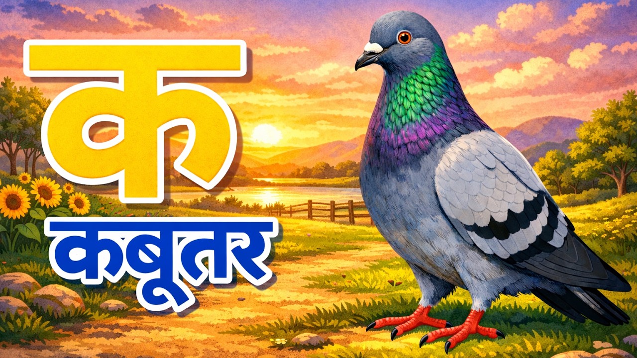 क से कबूतर | अ से अनार | a se anaar | k se kabutar | Kids Daily Study