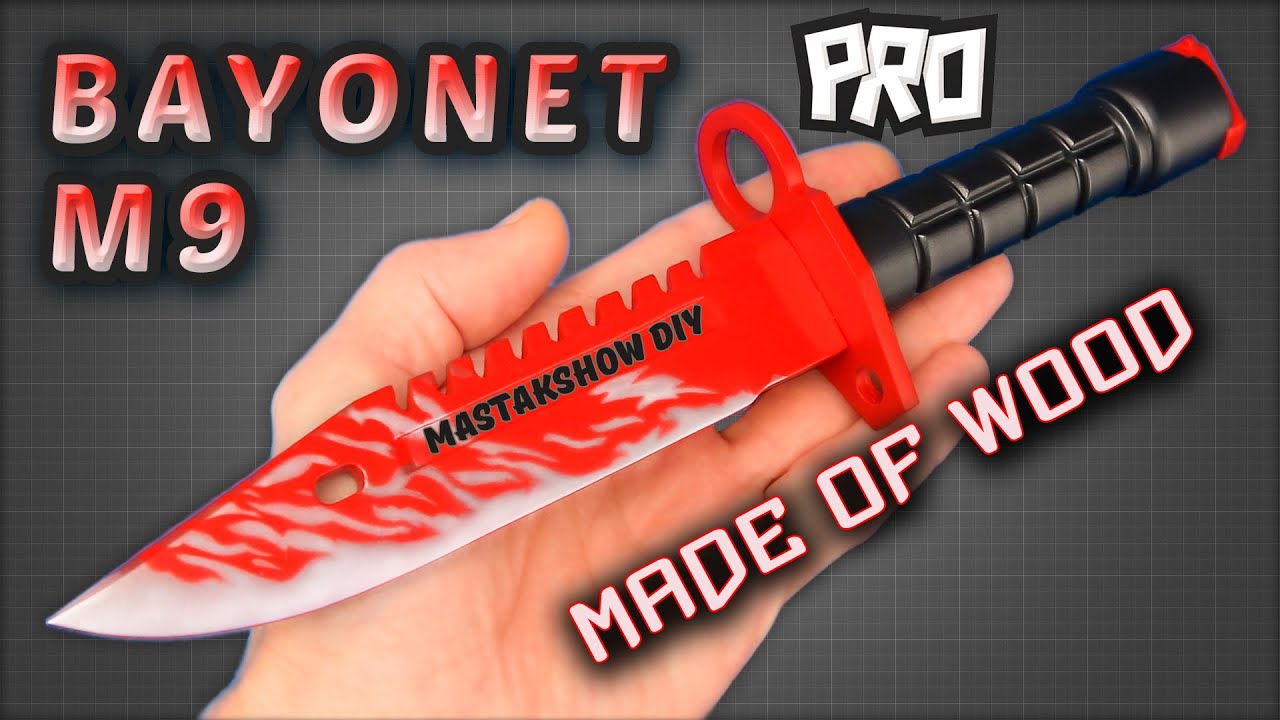 How to make M9 BAYONET from wood. CS:GO | Standoff 2 DIY