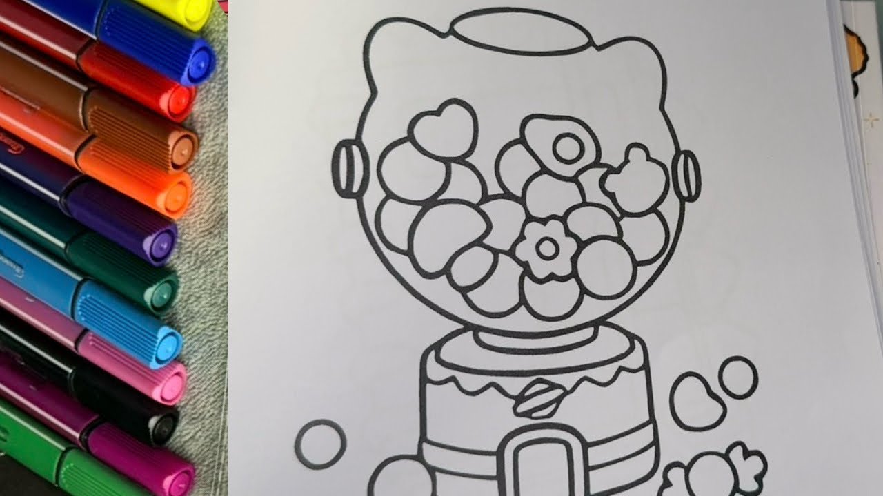 🫙satisfying candy jar colouring 🍬| Relaxing ASMR😋