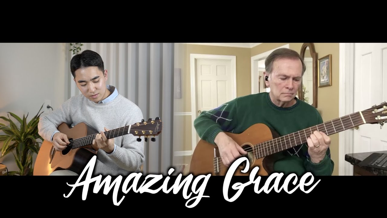 Amazing Grace - Peaceful Worship Guitar Instrumental Hymns with Lyrics