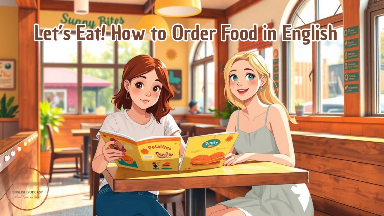 Let’s Eat! How to Order Food in English? | English Conversation Practice| Improve Speaking Skills