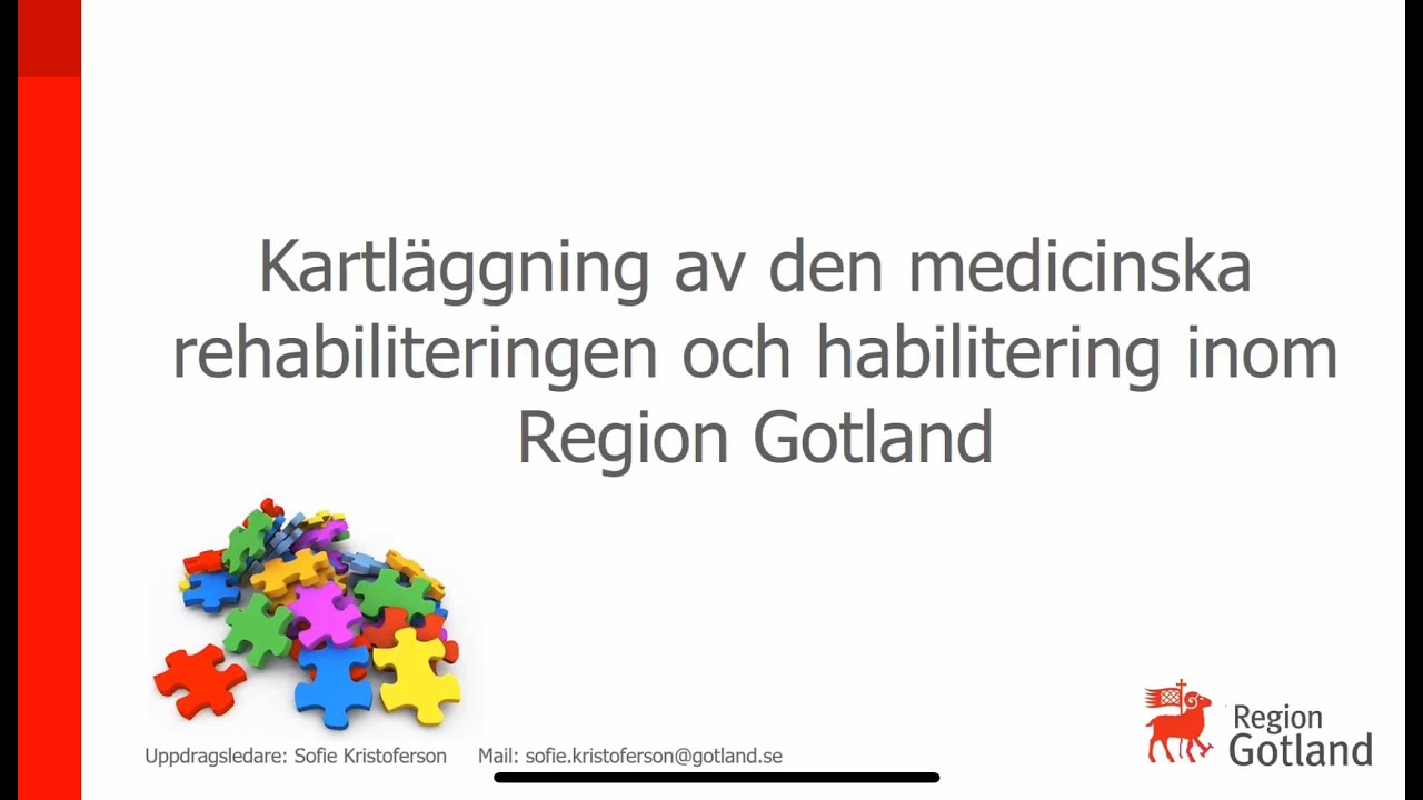 Kartläggning av medicinsk rehabilitering och habilitering inom Region Gotland 2023/2024