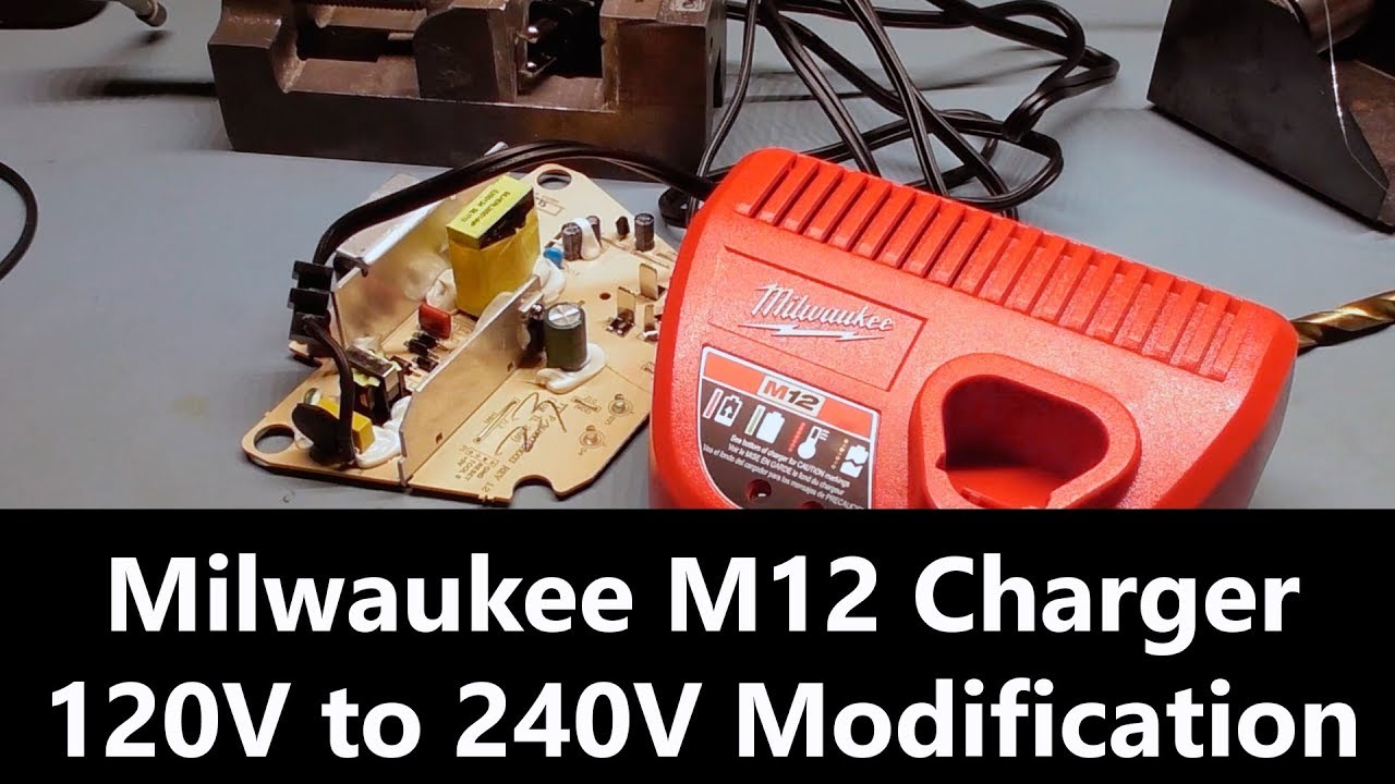 Milwaukee M12 Charger - 110/120V to 220/240V Voltage Conversion