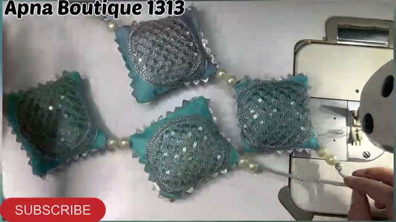unique lehenga latkan usning only lace and beads / आसान चीजों से लटकन बनाये /