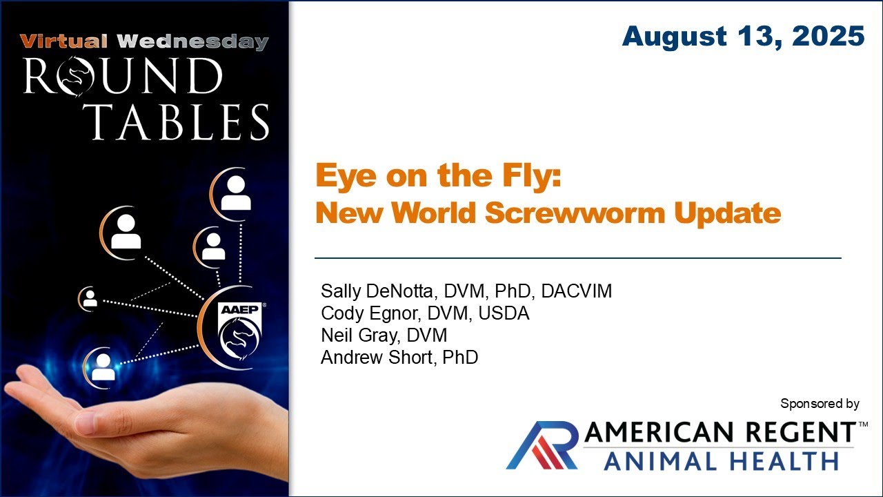 AAEP Virtual Wednesday Round Table: Eye on the Fly: New World Screwworm Update