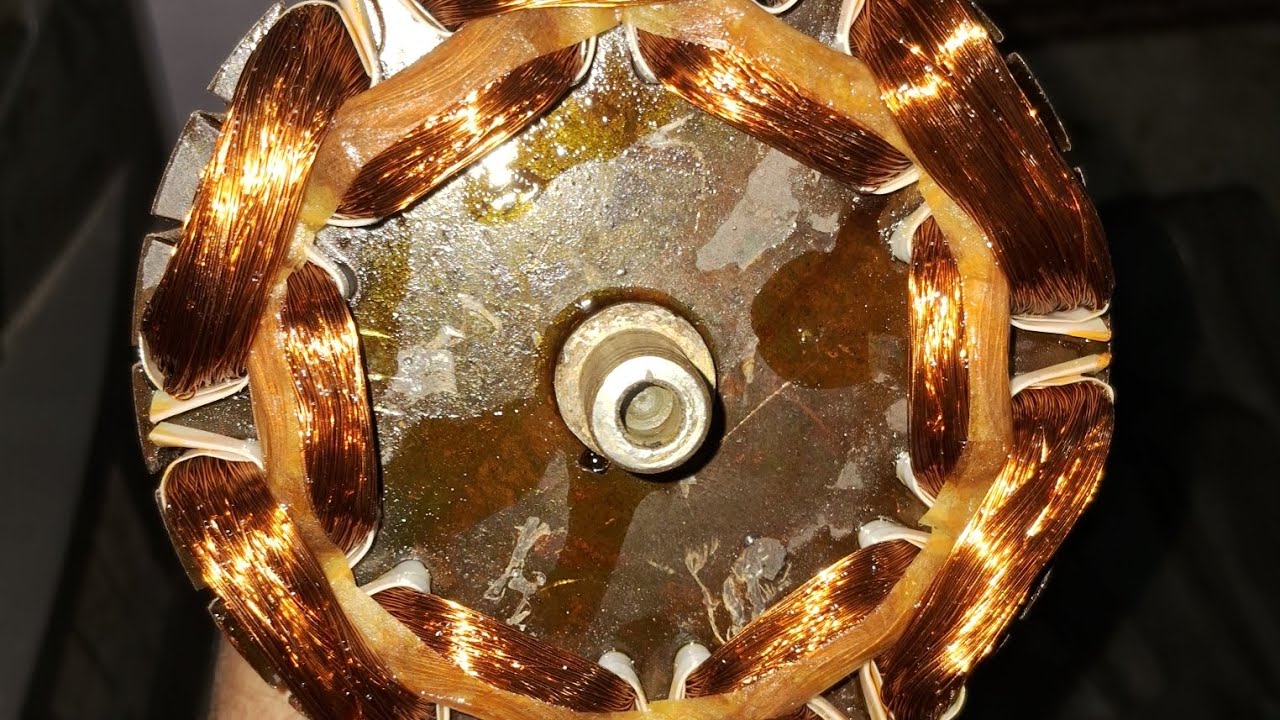 High Speed Ceiling Fan 24" Inch 600mm 900RPM 70Watt 16mm Stator 6+6Coils 12+12Slots Winding Details