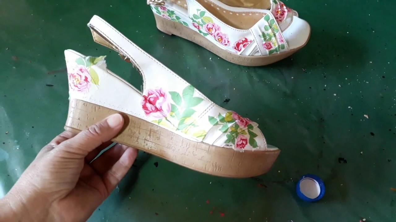 69#DECUPAGEM  EM SAPATO#artesanato e #reciclagem