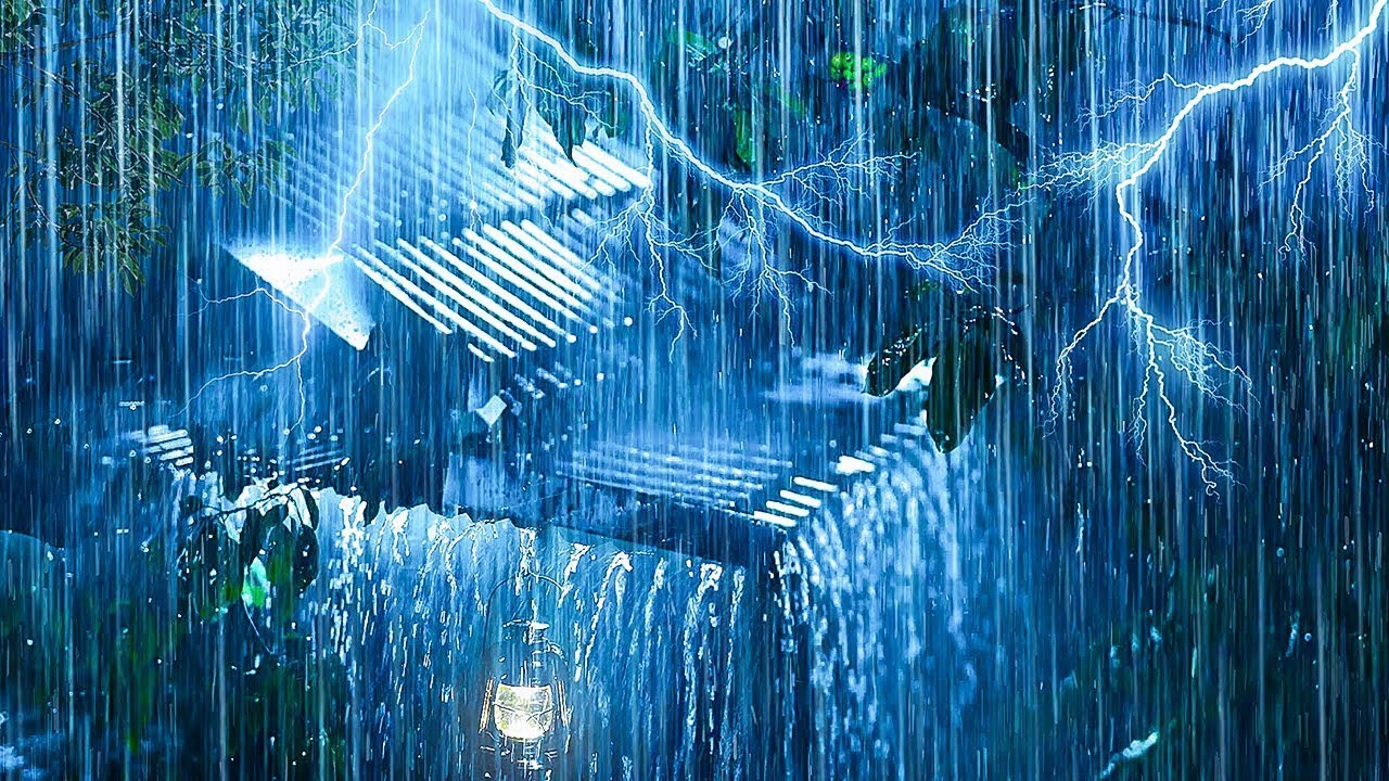Beat Insomnia and Sleep Deeply with Extremely Heavy Rain & Intense Thunder on a Deserted Tin Roof