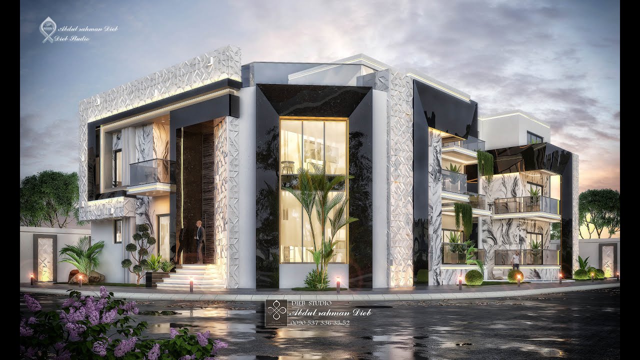 فيلا راقية على الطراز المودرن العصري , luxury modern style villa