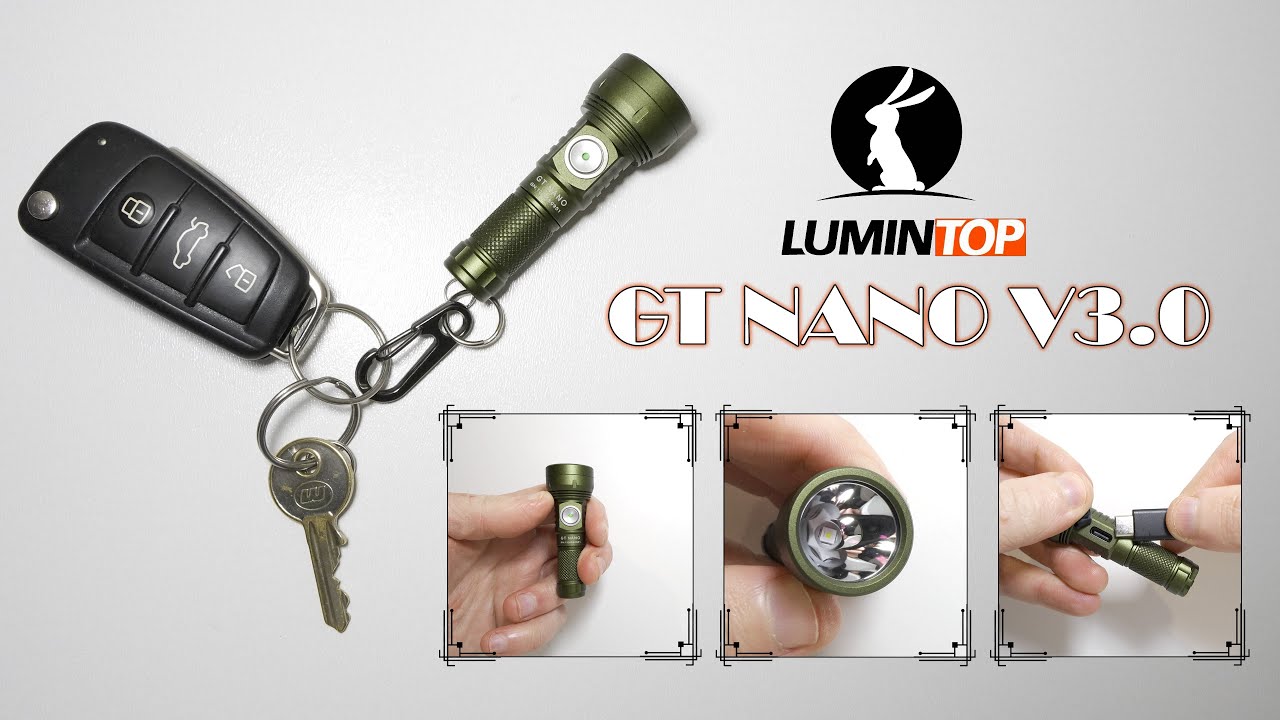 LUMINTOP GT NANO V3 - Long range mini keychain light!! Type-C charging port!! OSRAM NM1 LED