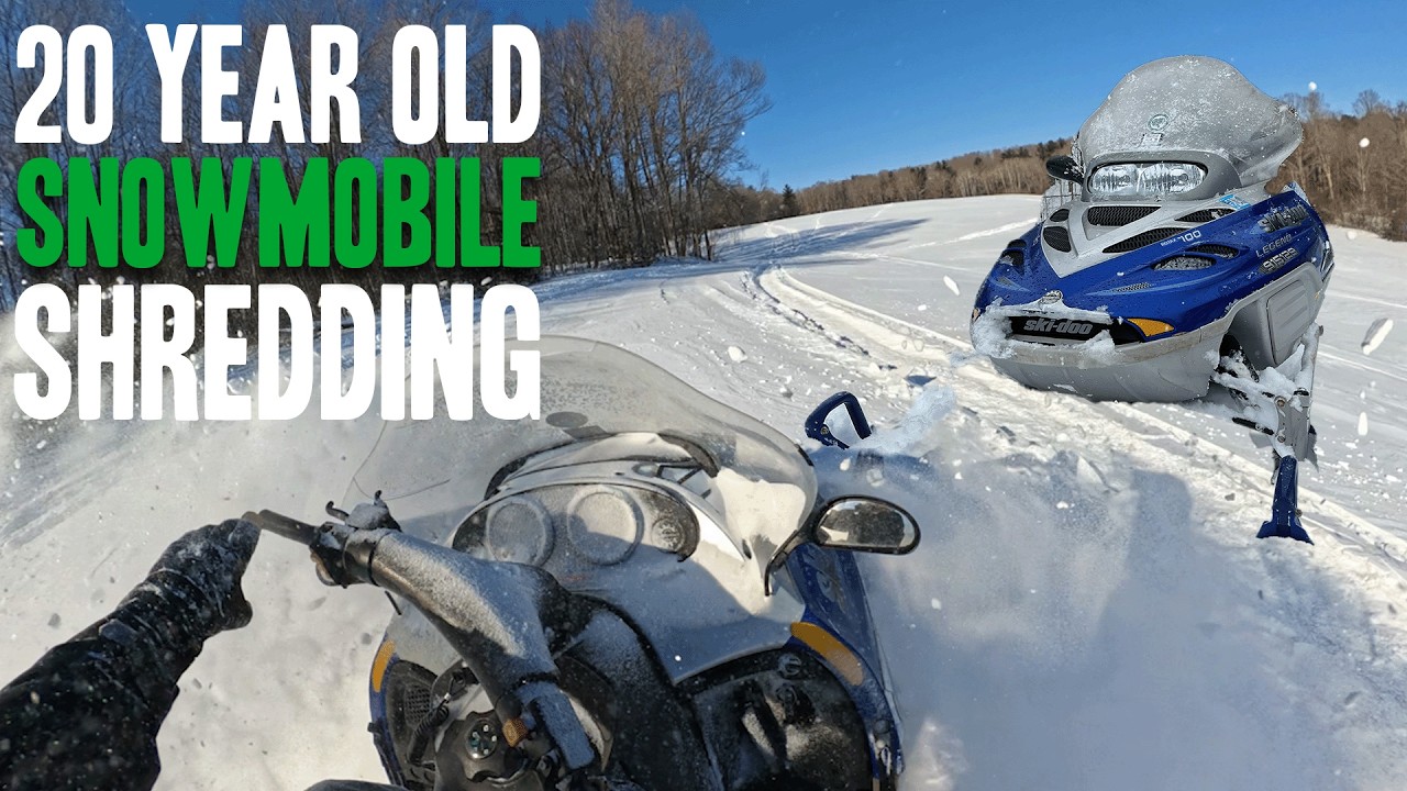 My backyard Snowmobile playground | Skidoo legend 700
