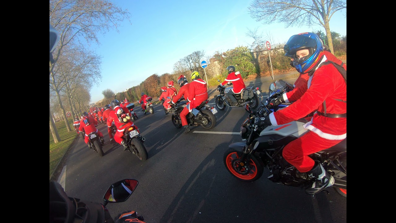 Père Noël à moto à Nancy ( PARTIE 1 )