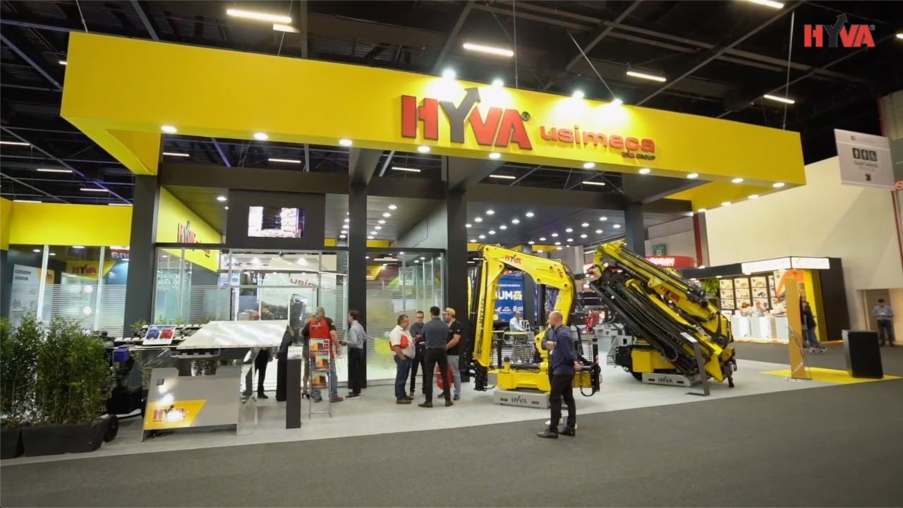 Hyva na Fenatran - Apresenta&ccedil;&atilde;o Piso m&oacute;vel e Guindaste