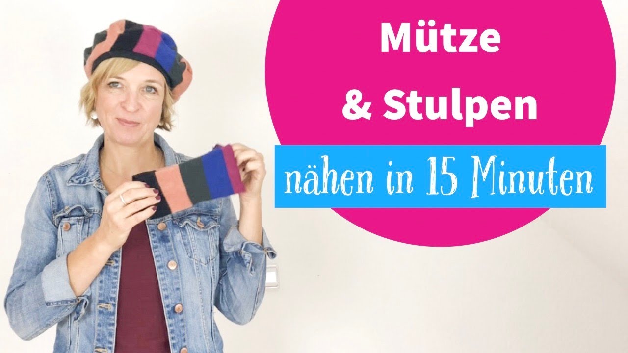 Mütze und Stulpen nähen / Anleitung / DIY upcycling aus Pullover