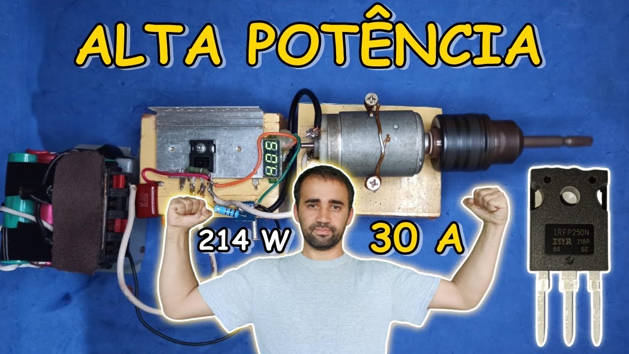 COMO FAZER CIRCUITO REGULADOR DE TENS&Atilde;O COM IRFP250N - DIY