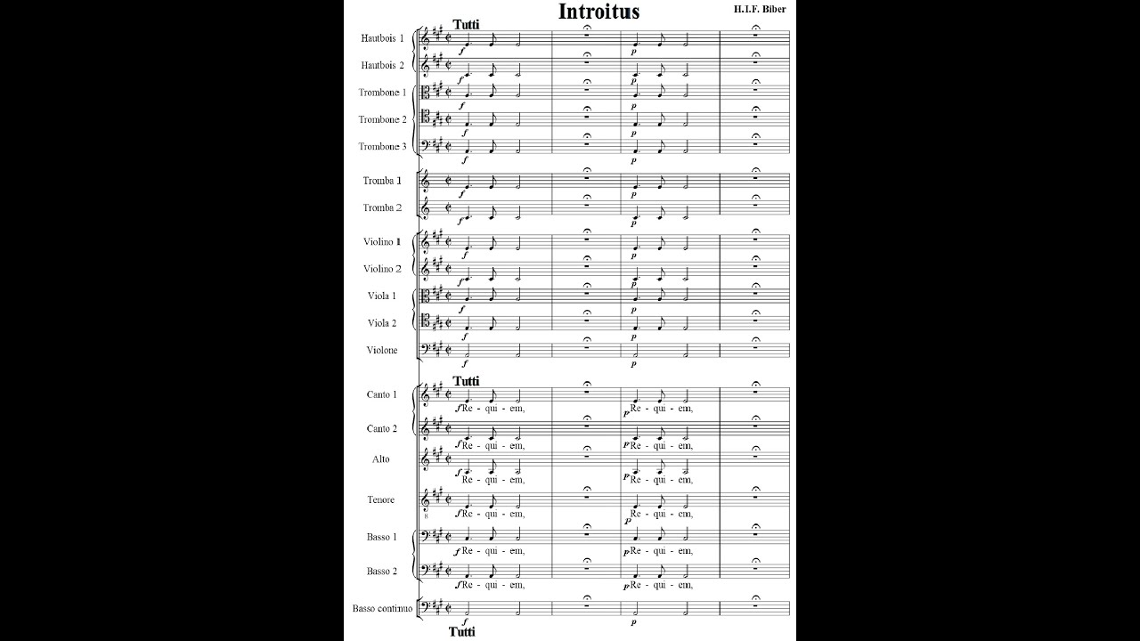 Heinrich Ignaz Franz Biber - Requiem in A Major. {w/ score.}