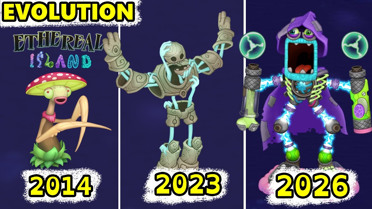 Ethereal Island Evolution 2013-2025 (My Singing Monsters)
