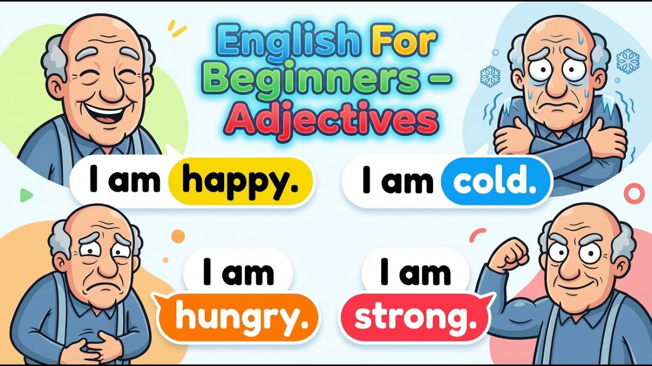 📘Learn & Speak English With Fun | Adjectives  For Beginners 💪
