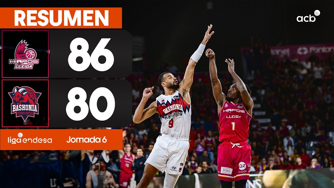 Hiopos Lleida - Baskonia (86-80) RESUMEN | Liga Endesa 2025-26