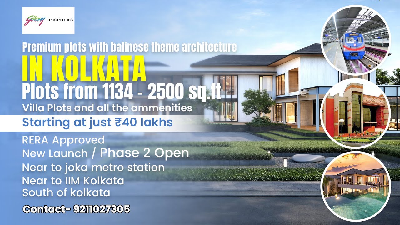 Premium Villa Plots in Kolkata | Near Joka Metro | Starting ₹40 Lakhs | Godrej Properties