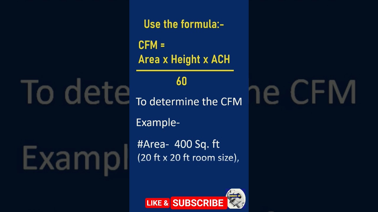 HOW TO CALCULATE CFM OF AHU || HOW TO DETERMINE THE CFM ACCORDING TO ROOM SIZE || CFM CALCULATION