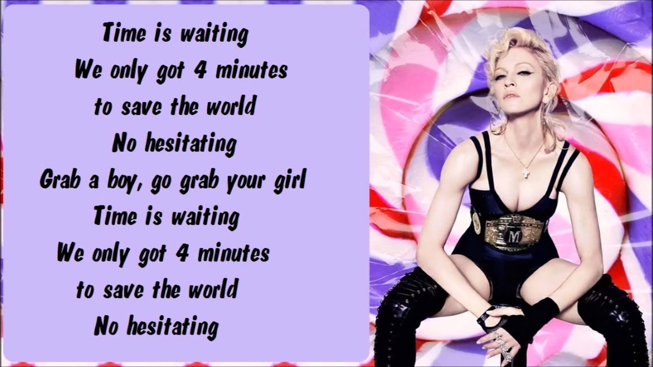 Madonna - 4 Minutes Karaoke / Instrumental with lyrics on screen