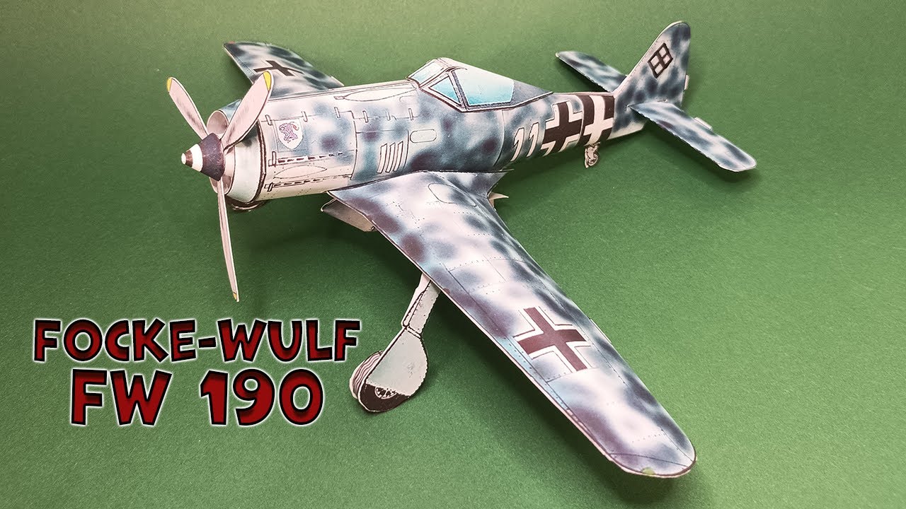 Focke-Wulf Fw 190 Paper Model | How to Make a Paper Airplane Model | Paper craft Fw 190 | DIY Paper