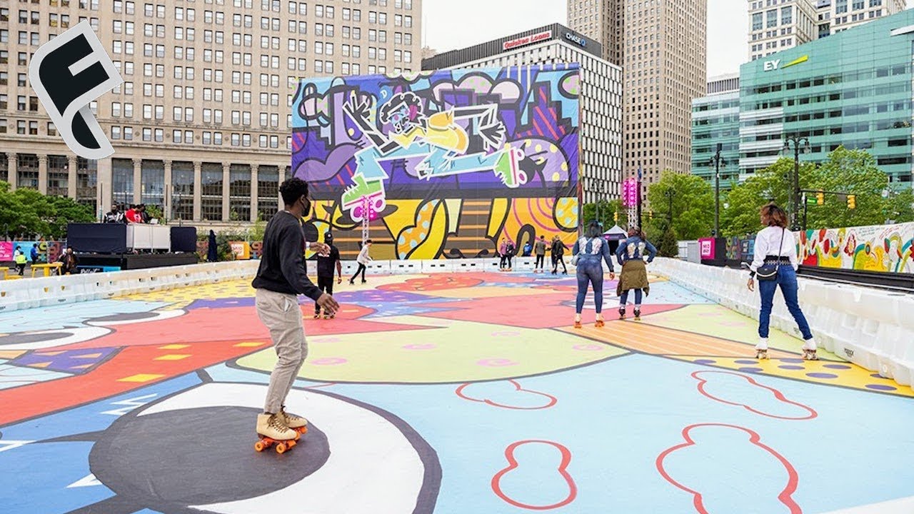 Outdoor Roller-Skating, Fitness, and Art at Detroit’s Monroe Street Midway