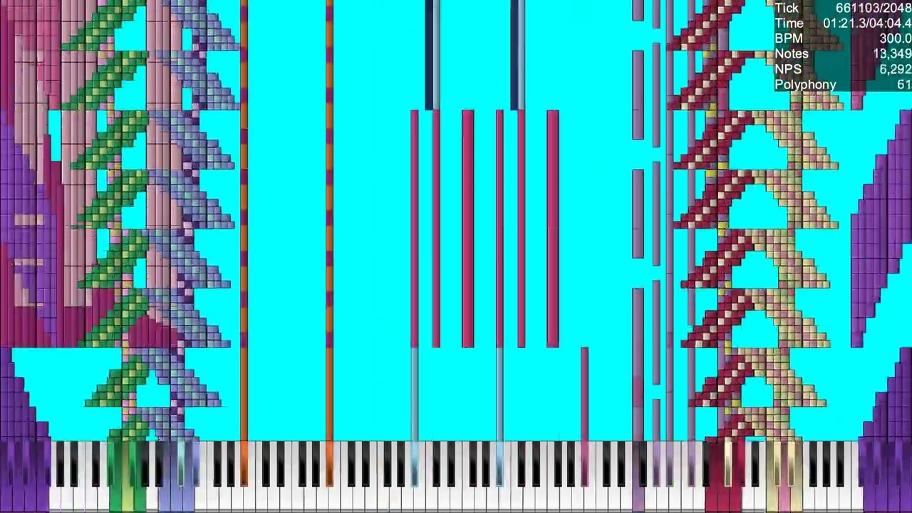 [BLACK MIDI] Ardi BMI ft. Nicolas Roche - Am I Okay???, 15.15 million notes (MLP Note Colored)
