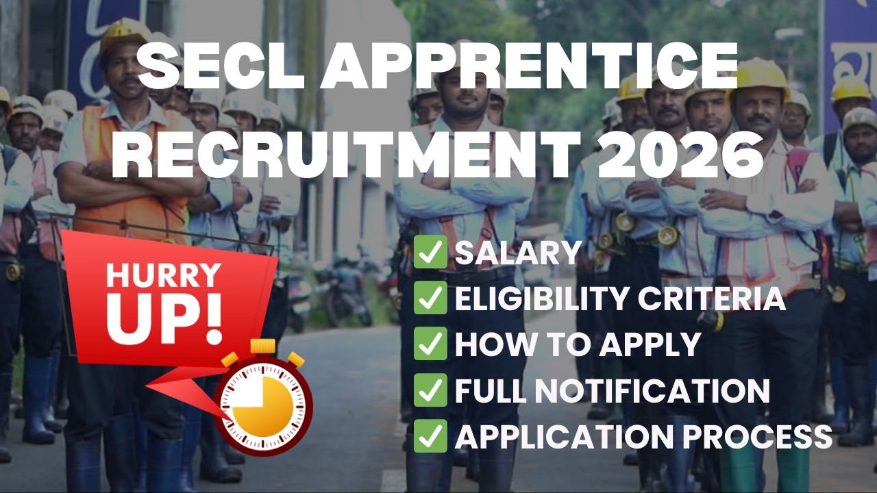 SECL Apprentice Recruitment 2026 | ITI Pass Eligibility & Merit List Out Now