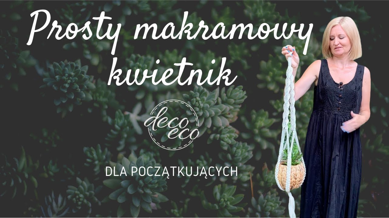Prosty kwietnik makrama DIY