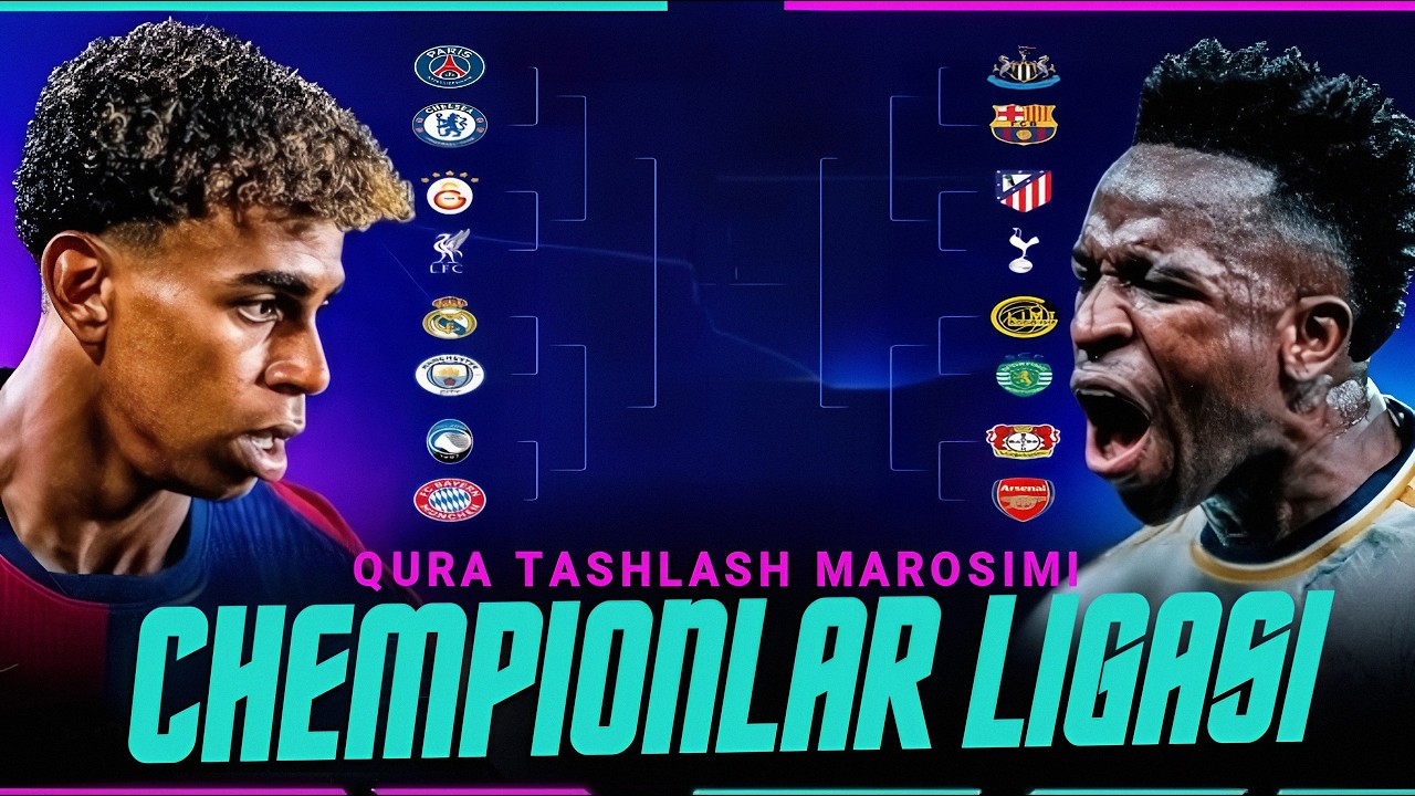 CHAMPIONLAR LIGASI 2026 QURA TASHLASH MAROSIMI UZBEKCHA SHARX