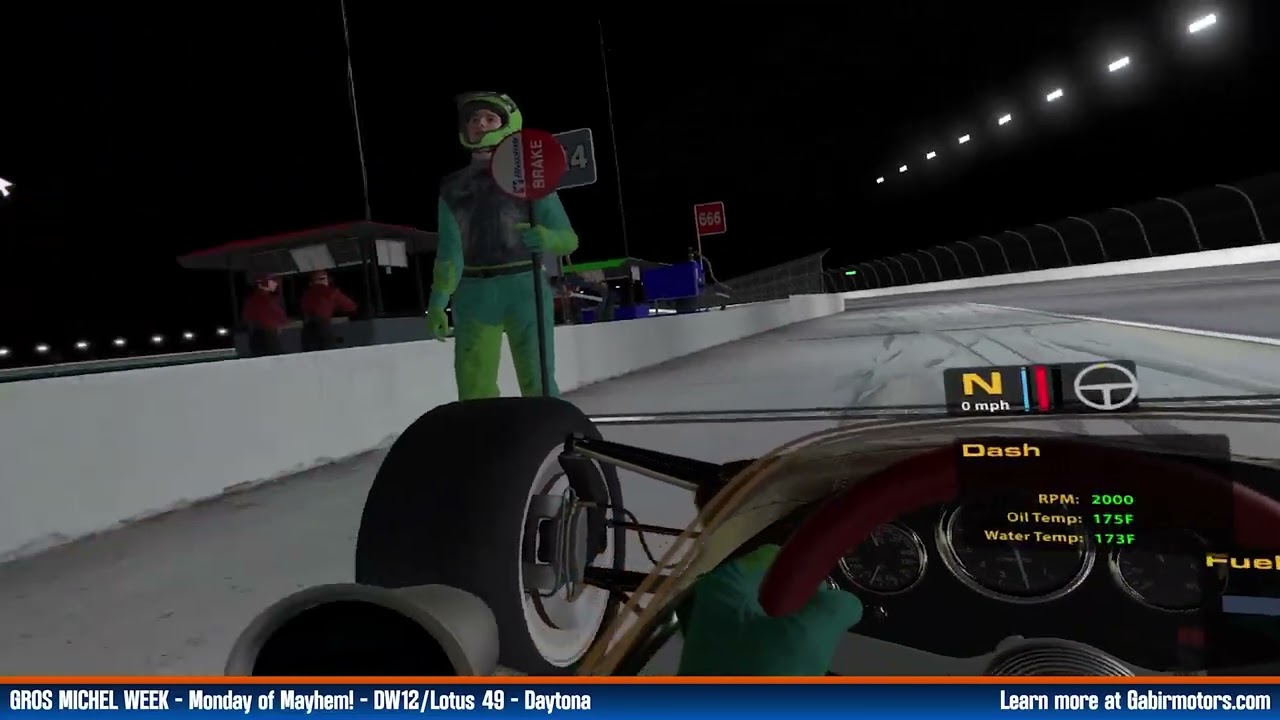 GROS MICHEL WEEK - Monday of Mayhem! - DW12/Lotus 49 - Daytona