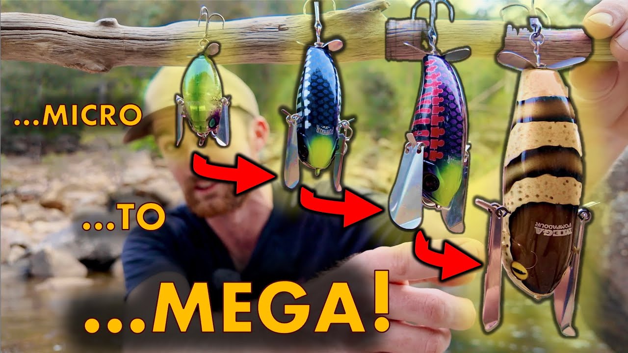 How BIG is TOO BIG? Micro to MEGA Cod size lures on Bass!