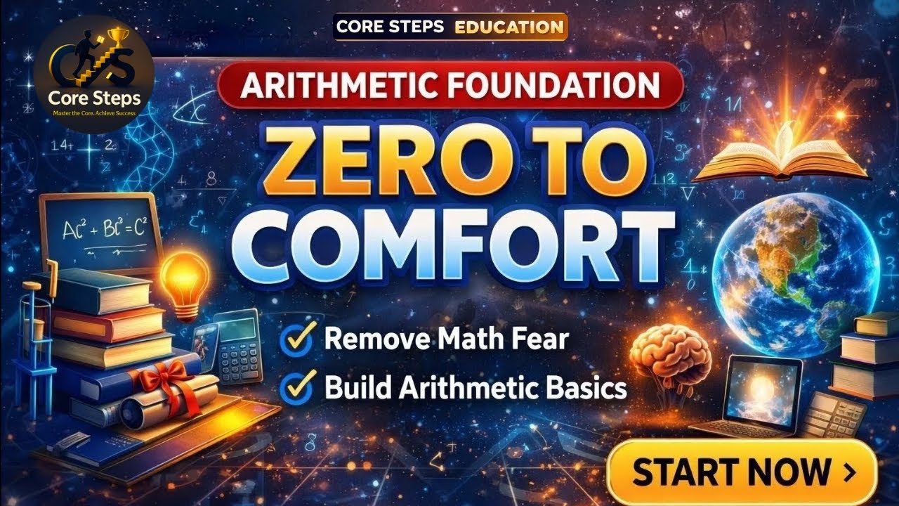Arithmetic Foundation from Zero to Comfort 🔥 | Maths Fear Ends Here | Core Steps Education #rrb