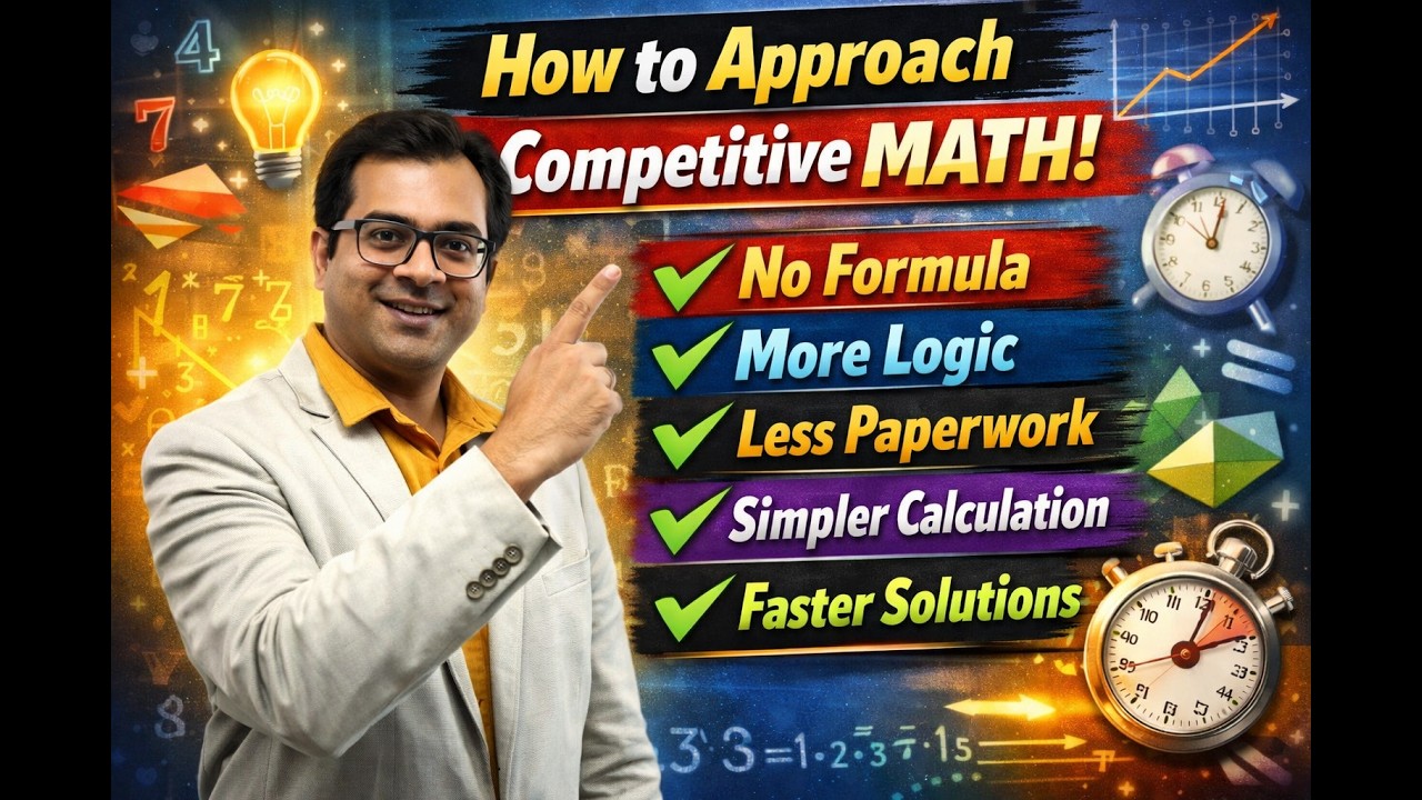 How to approach Competitive Math | No Formula | More Logic | Faster Solutions | MATHEMAGIC Series #1