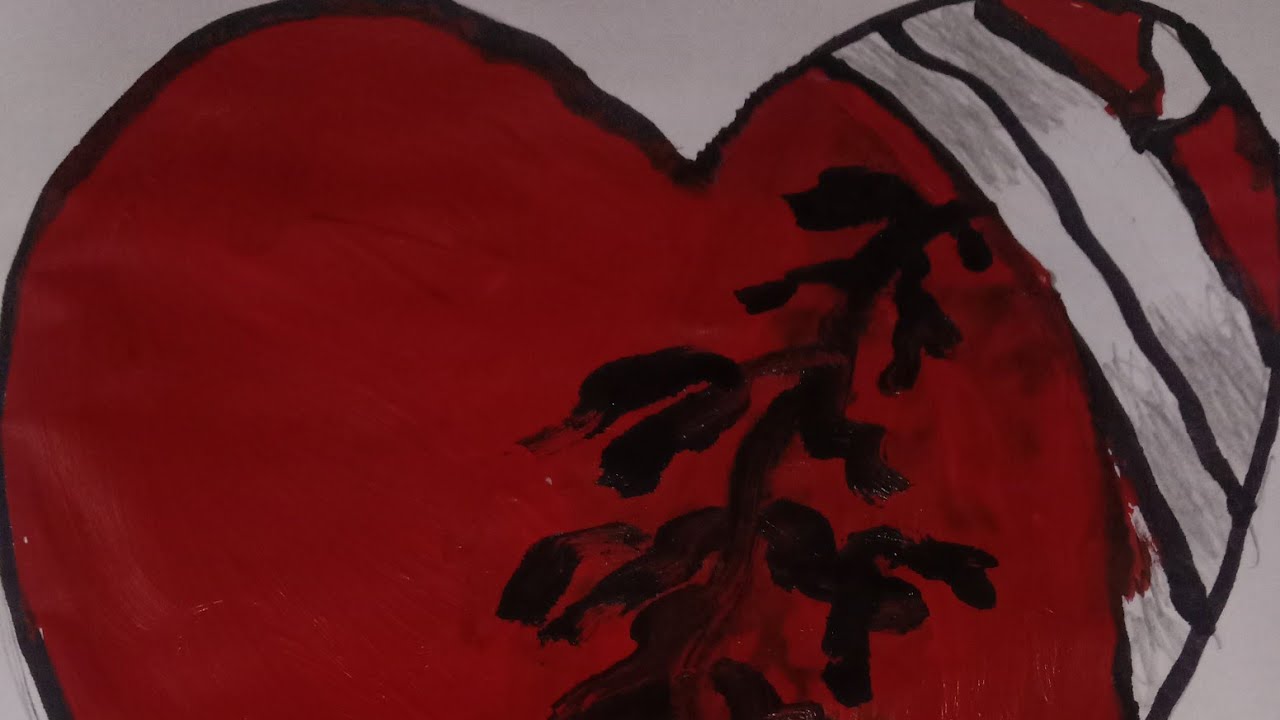 Easy sad heart painting 💔🥀🎨✨#shorts#shortsfeed#live