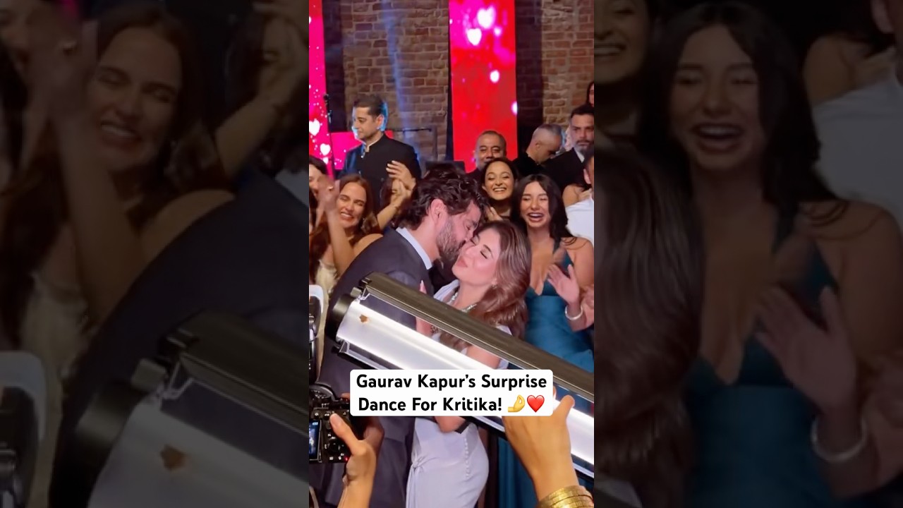 Gaurav Kapur&rsquo;s SURPRISE DANCE for wife Kritika❤️ #kritikakamra #gauravkapur #bollywood #reception