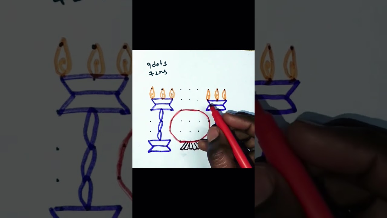 Pongal 🌋🎑 rangoli design 🪅 friends 9dots 7 Lns Chukkala Muggu 🤩🏵️