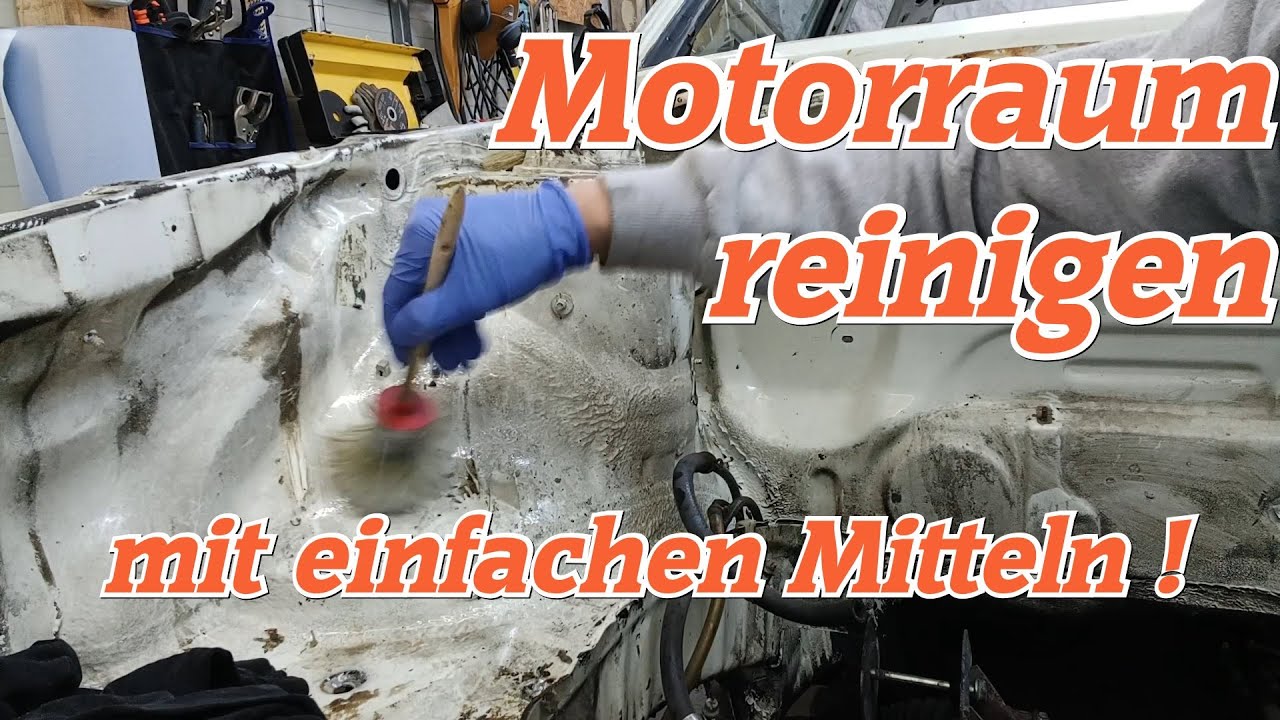 Golf 2 Neuaufbau, Motorraum reinigen