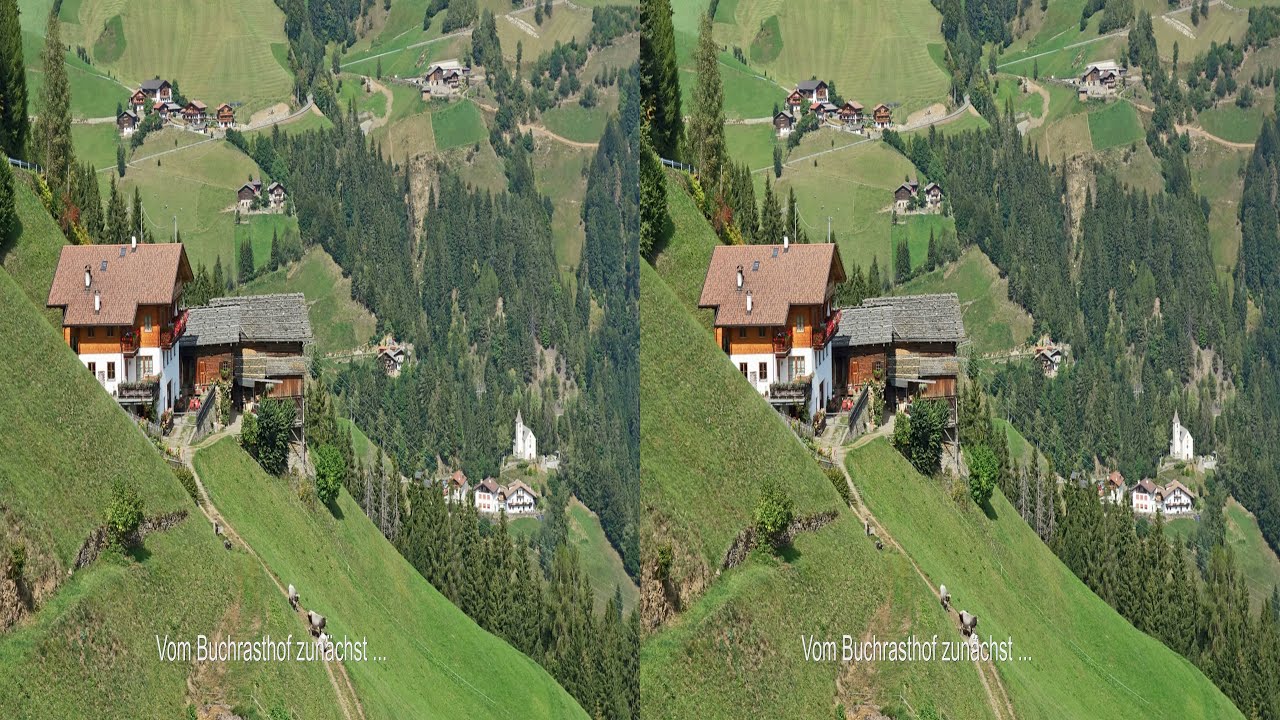 Südtirol 3D 4K Wanderung Pawigl - Lana - St. Hippolyt  Diaschau 3840x2160 hsbs
