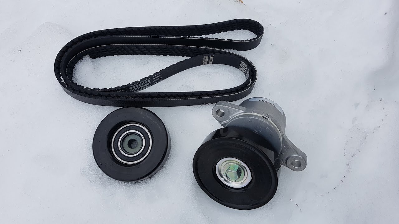 Suzuki SX4 Belt tensioner, idler pulley and drive belt replacement. 2.0L