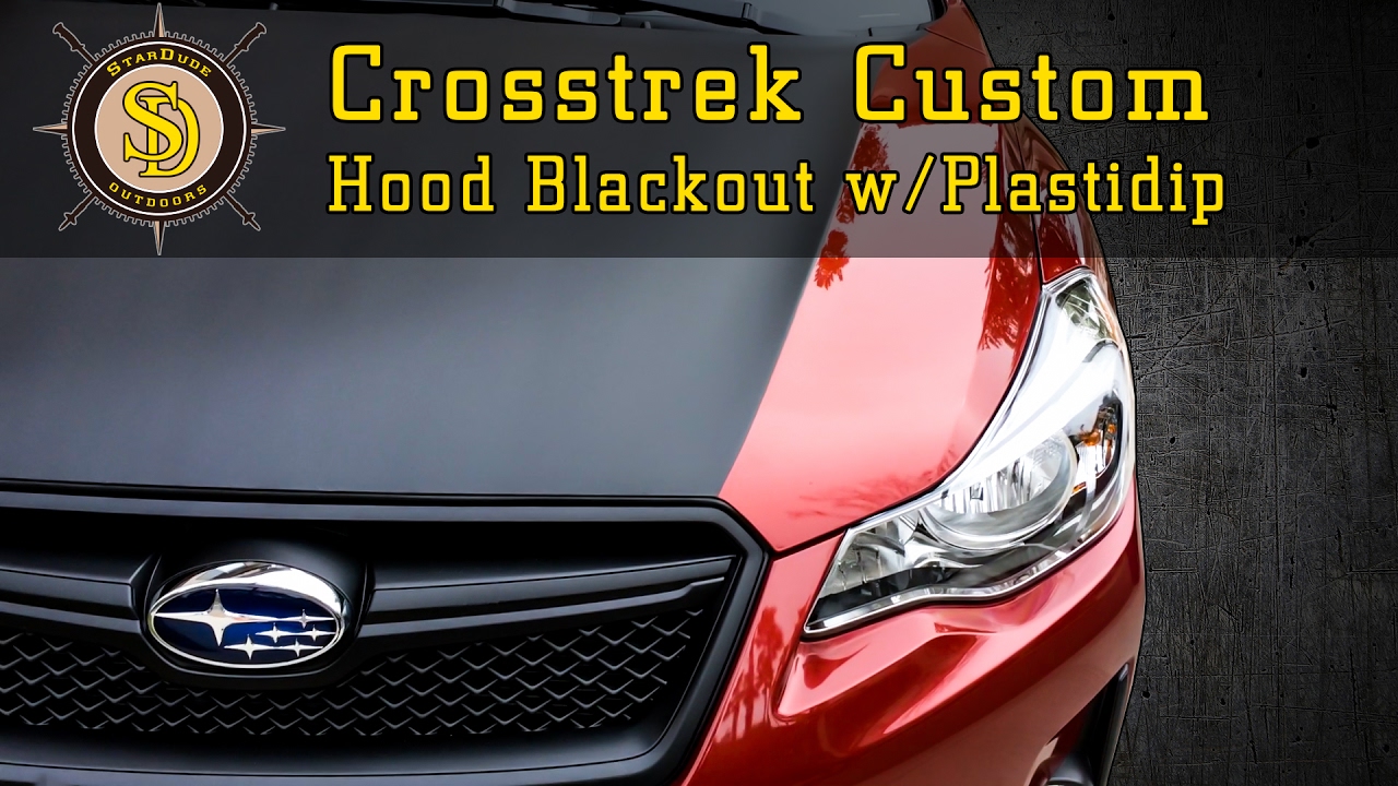 Subaru Crosstrek - How to Blackout Hood w/ Plastidip
