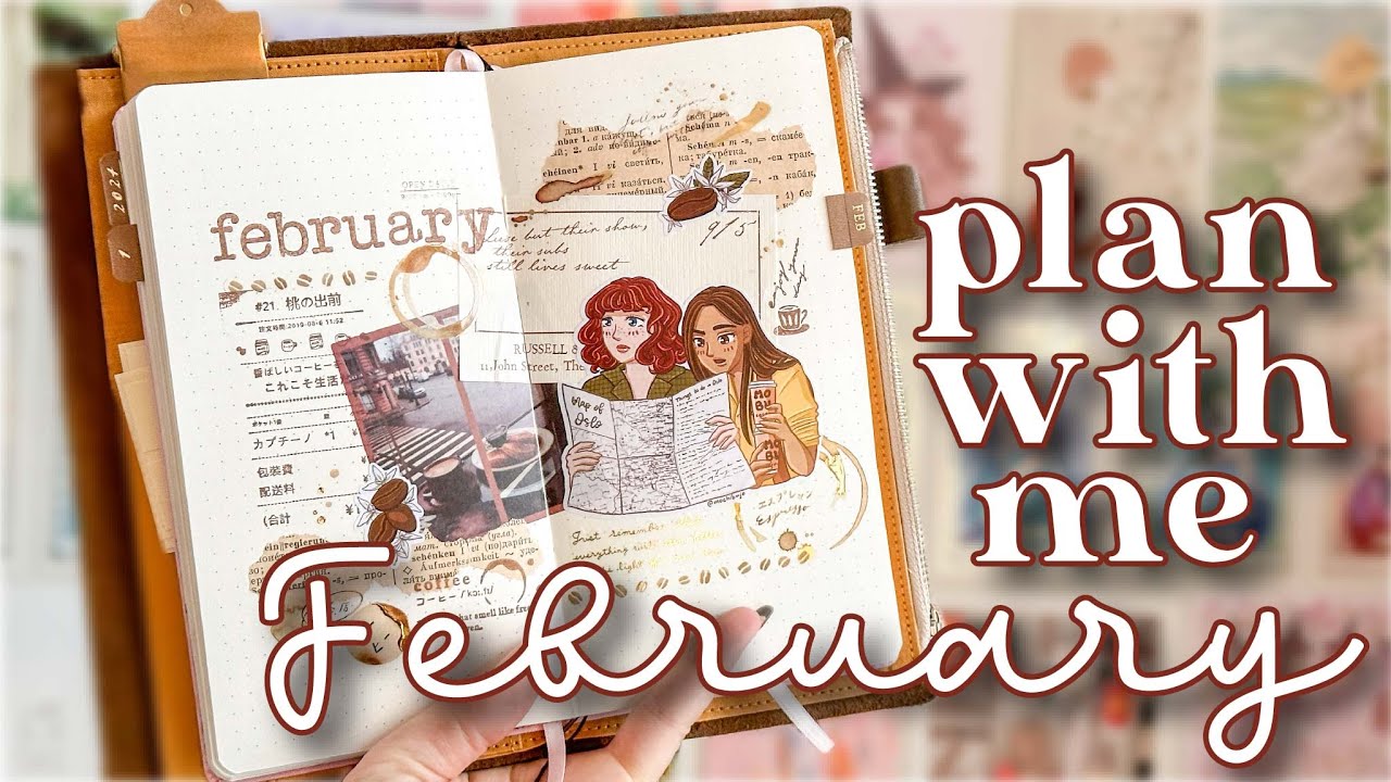 FEBRUARY 2024 PLAN WITH ME | Coffee shops and cafe time theme