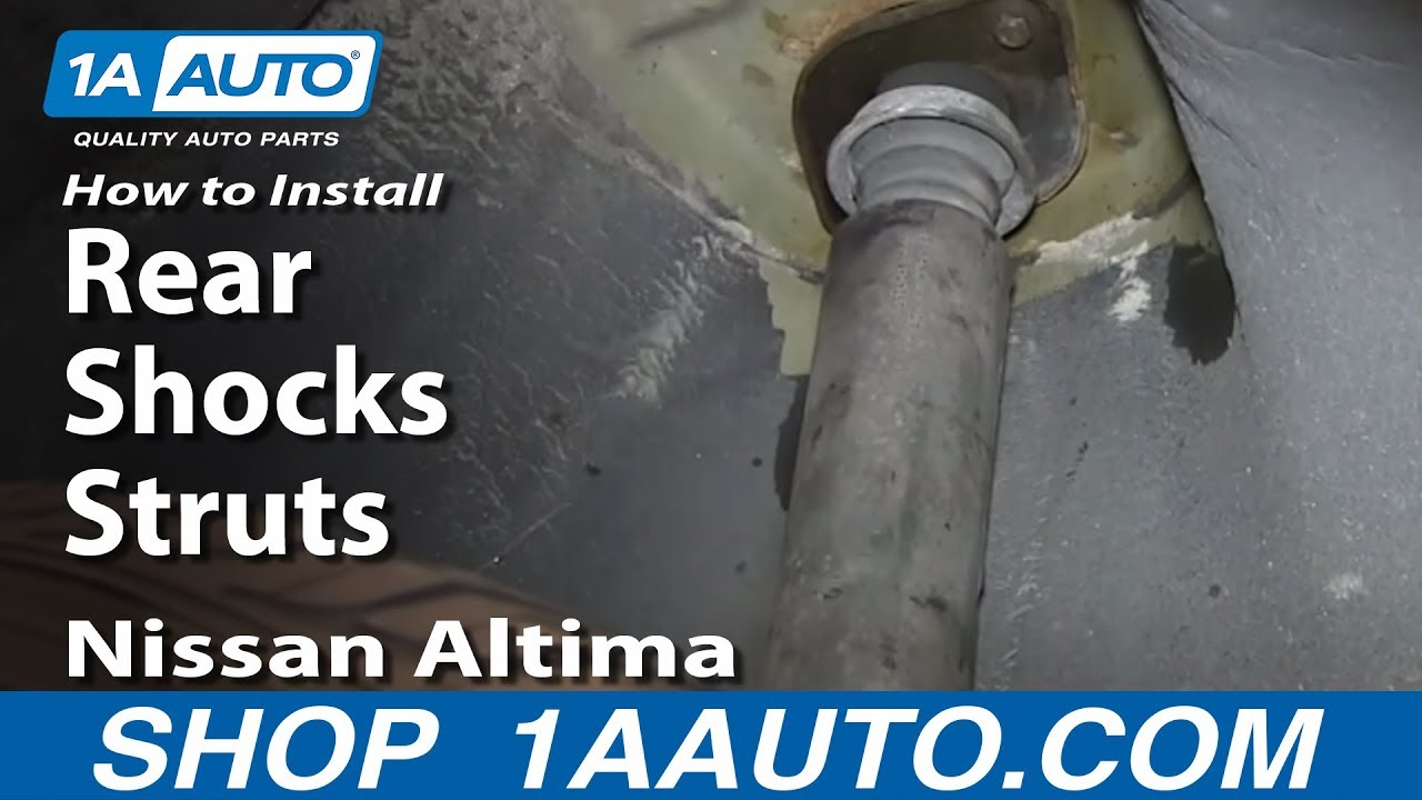 Как установить, заменить, снять задние амортизаторы, стойки Nissan Altima 2002-06