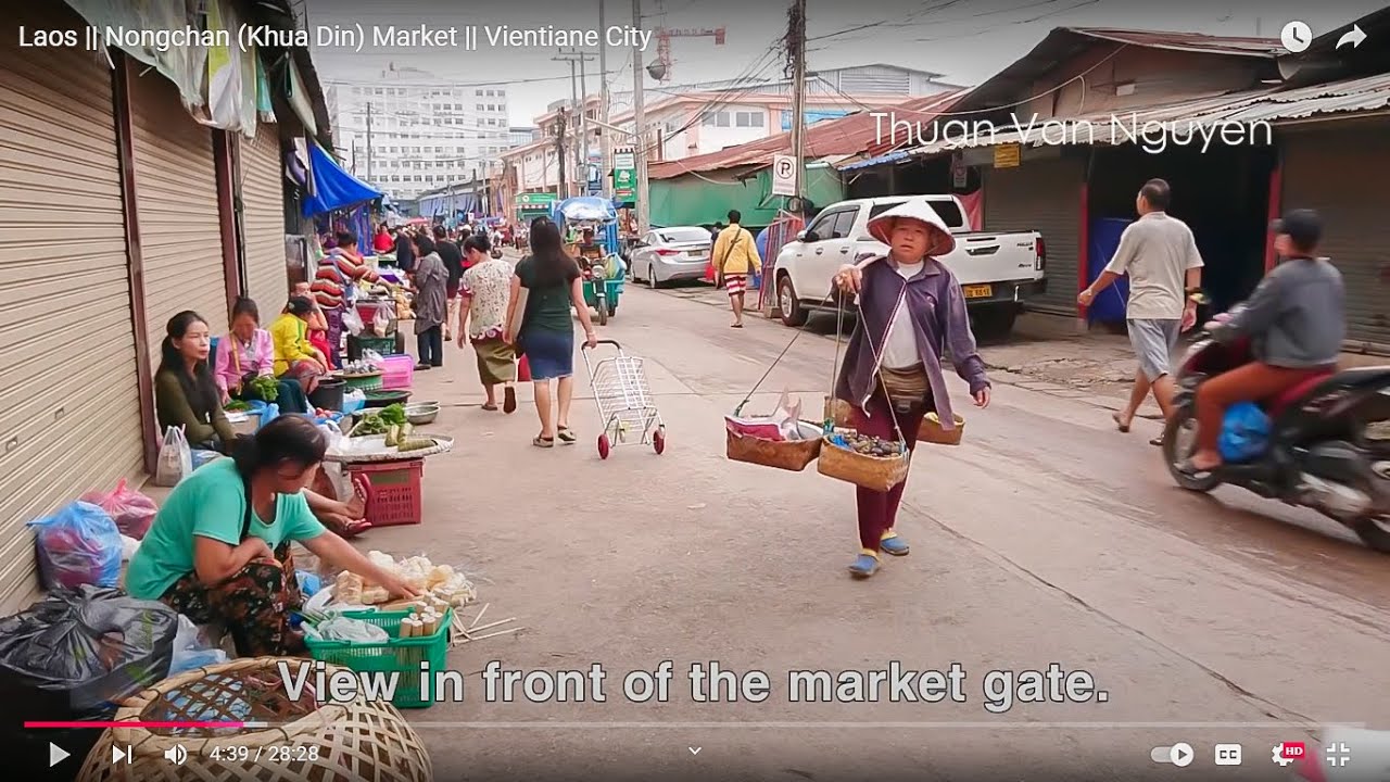 Laos || Nongchan (Khua Din) Market  || Vientiane City
