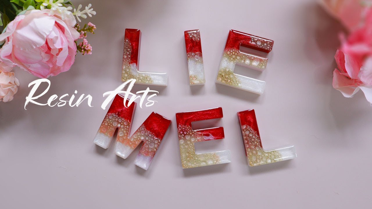 Epoxy Resin Craft for Beginners | Amazing Resin Arts idea | Resin Letter Keychain charms
